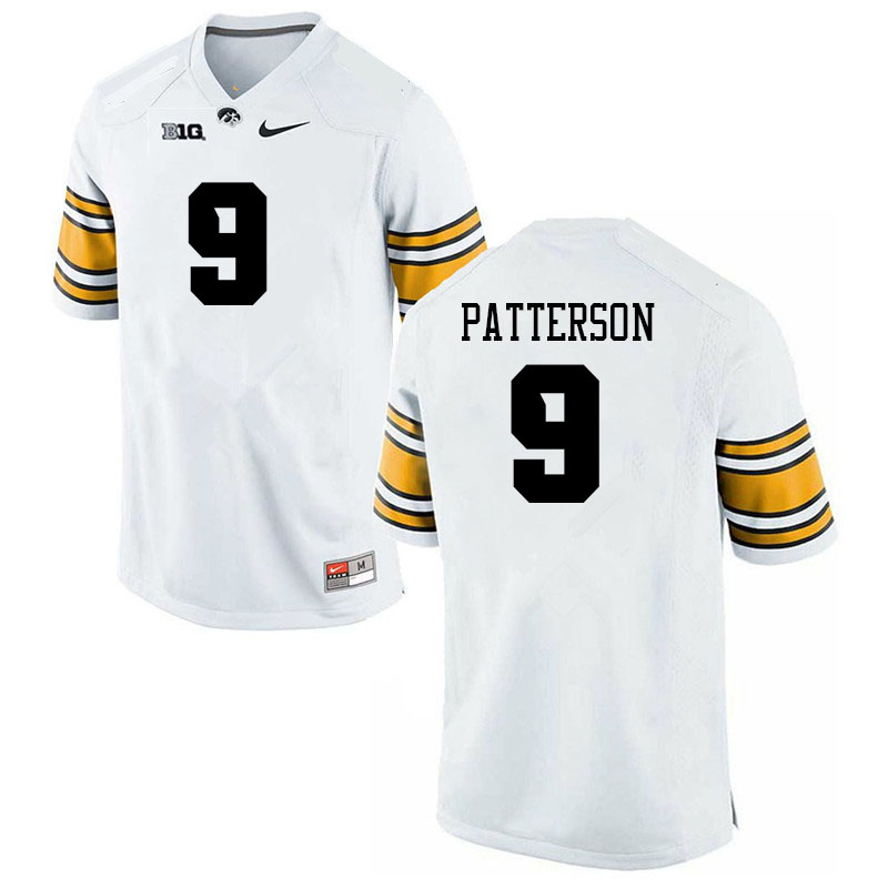 Men #9 Jaziun Patterson Iowa Hawkeyes College Football Alternate Jerseys Sale-White - Click Image to Close